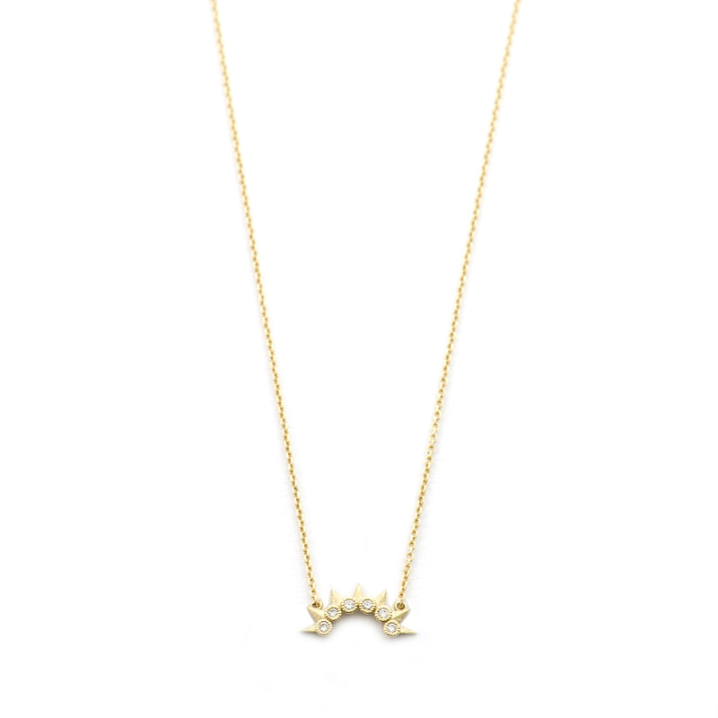 Sunrise Diamond Bezel Necklace - Easter Ahn Design