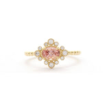 Oval Imperial Topaz Diamond Bezel Ring - Easter Ahn Design