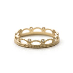 Art Deco Crown Diamond Band - Easter Ahn Design