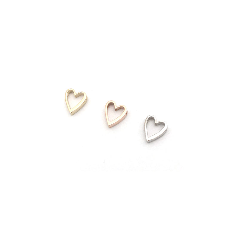 Mini Love Letter Necklace (White Gold) - Easter Ahn Design