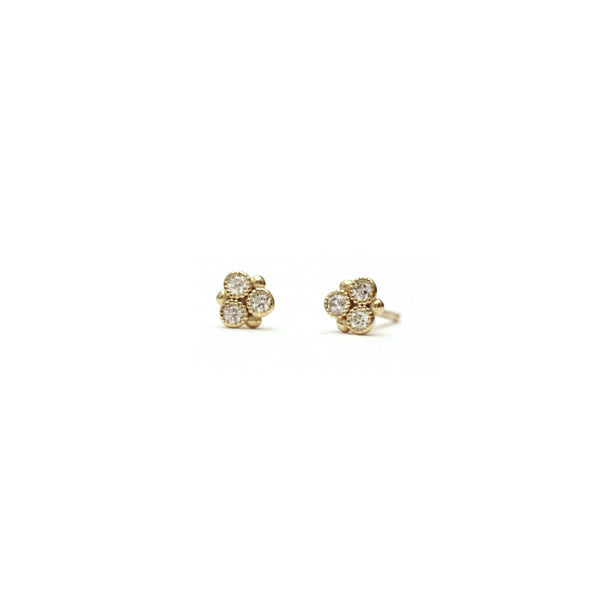 Diamond Beaded Cluster Earrings - Easter Ahn Design