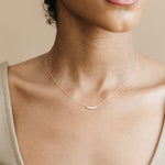 6 Stone Diamond Bezel Beaded Necklace - Easter Ahn Design
