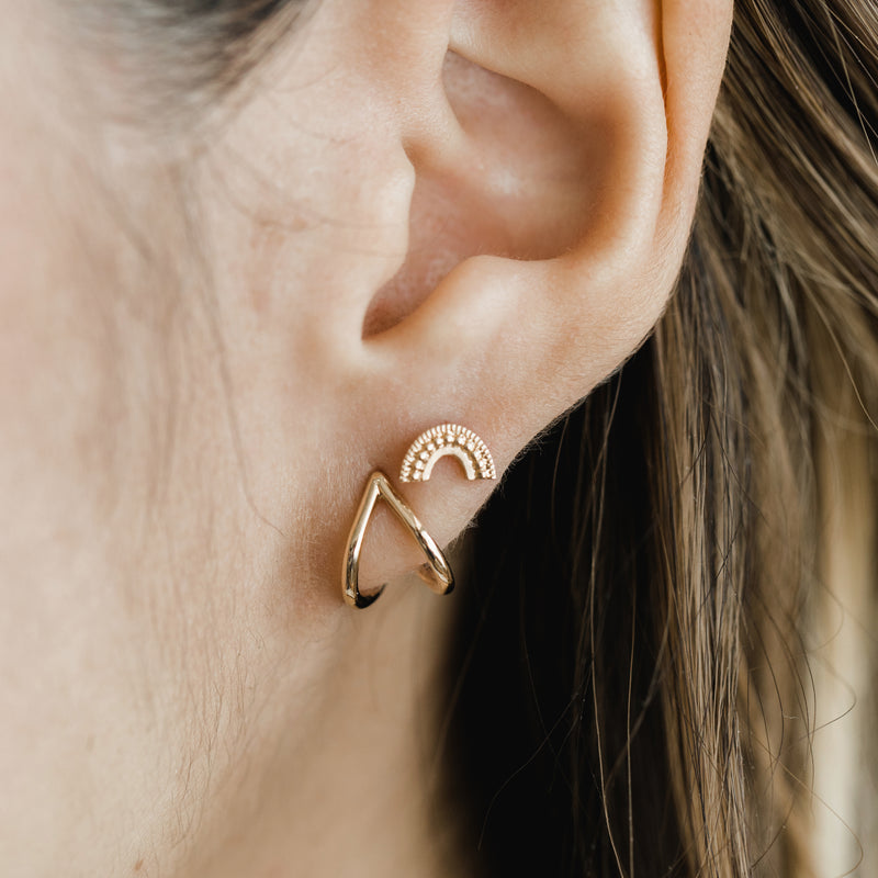 Textured Arc Earrings - Easter Ahn Design