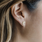 Beaded Pave Diamond Arc Earrings - Easter Ahn Design