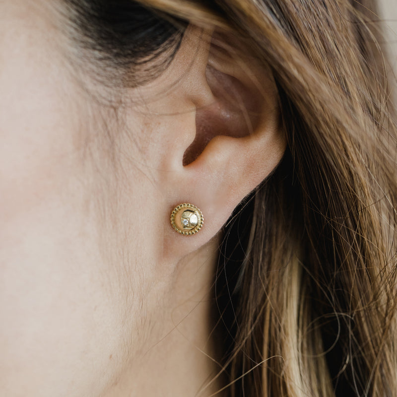 Half sales dome earrings