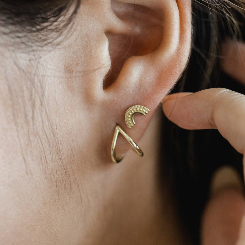 Textured Arc Earrings - Easter Ahn Design