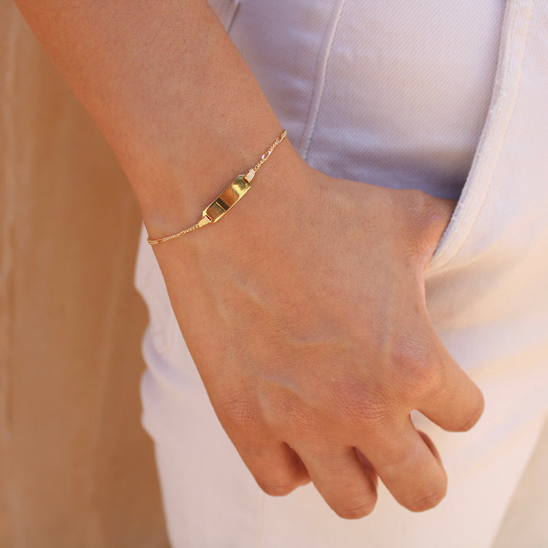 Figaro Chain ID Bracelet - Easter Ahn Design
