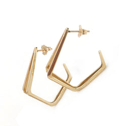 Angular Hoop Earrings - Easter Ahn Design