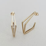 Angular Hoop Earrings - Easter Ahn Design