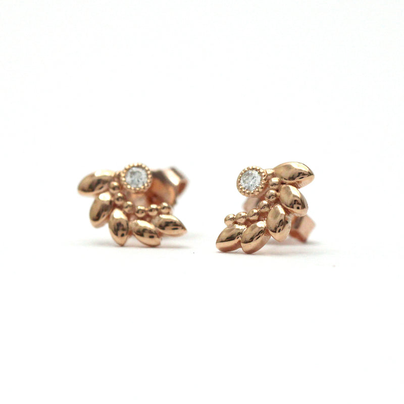 Marquise Curved Diamond Bezel Earrings - Easter Ahn Design