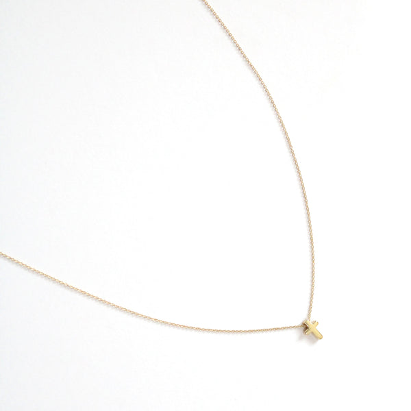 Mini Love Letter Cross Necklace - Easter Ahn Design