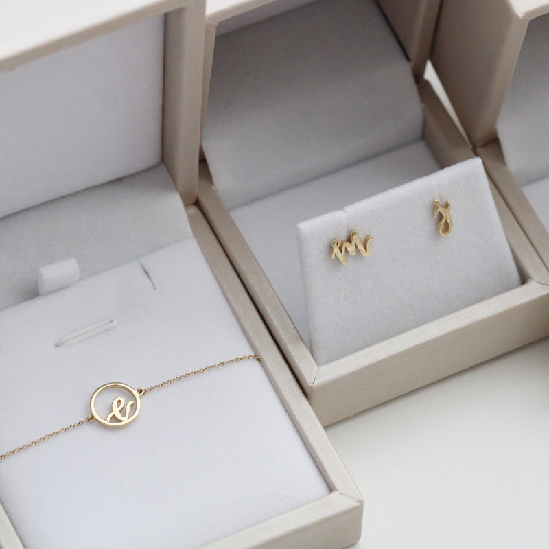EAD Signature Love Letters Box (10% off) - 14 Karat Yellow gold - Easter Ahn Design