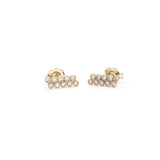 Diamond Milgrain Bezel Earrings - Easter Ahn Design