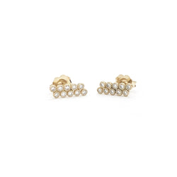 Diamond Milgrain Bezel Earrings - Easter Ahn Design