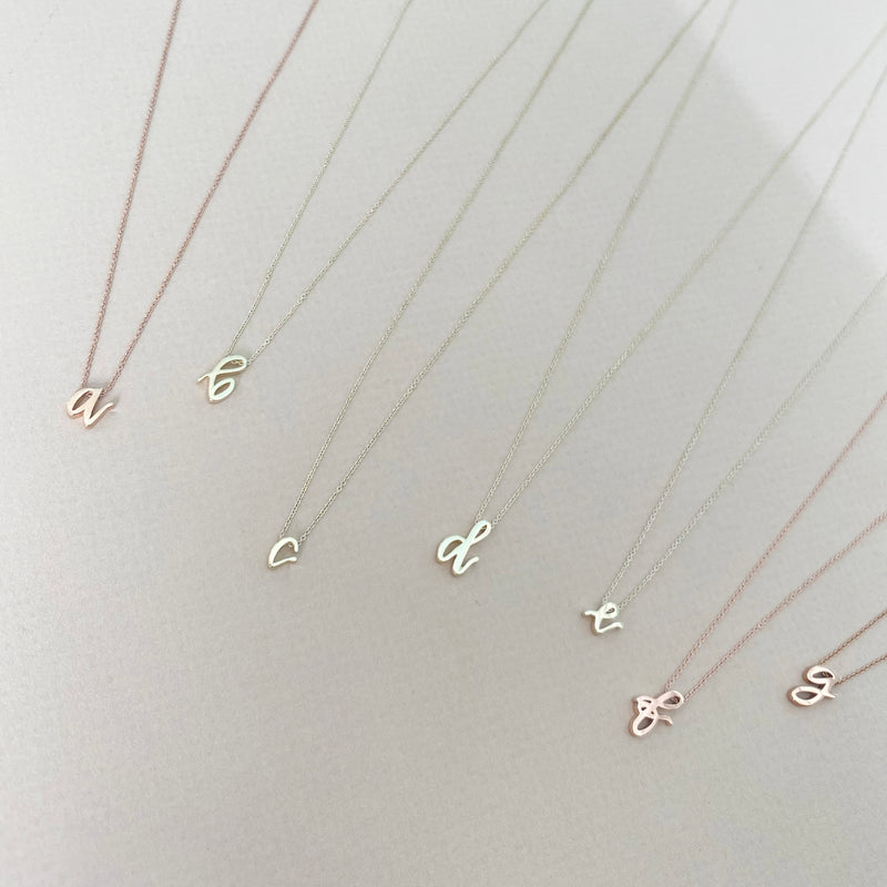 Mini Love Letter Necklace (Yellow Gold) - Easter Ahn Design