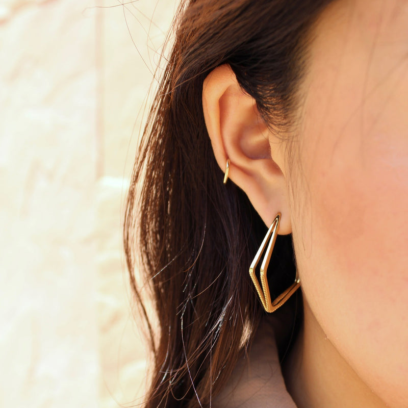 Angular Hoop Earrings