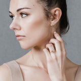 Oval Imperial Topaz Diamond Bezel Ring - Easter Ahn Design