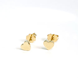 Solid Heart Earrings - Easter Ahn Design