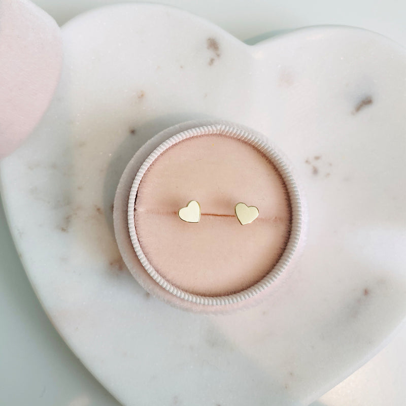 Solid Heart Earrings - Easter Ahn Design