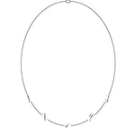 Mini Sideways Love Letter Necklace (White Gold) - Easter Ahn Design