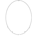 Mini Sideways Love Letter Necklace (White Gold) - Easter Ahn Design