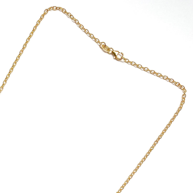 Textured oval chain necklace - Easter Ahn Design