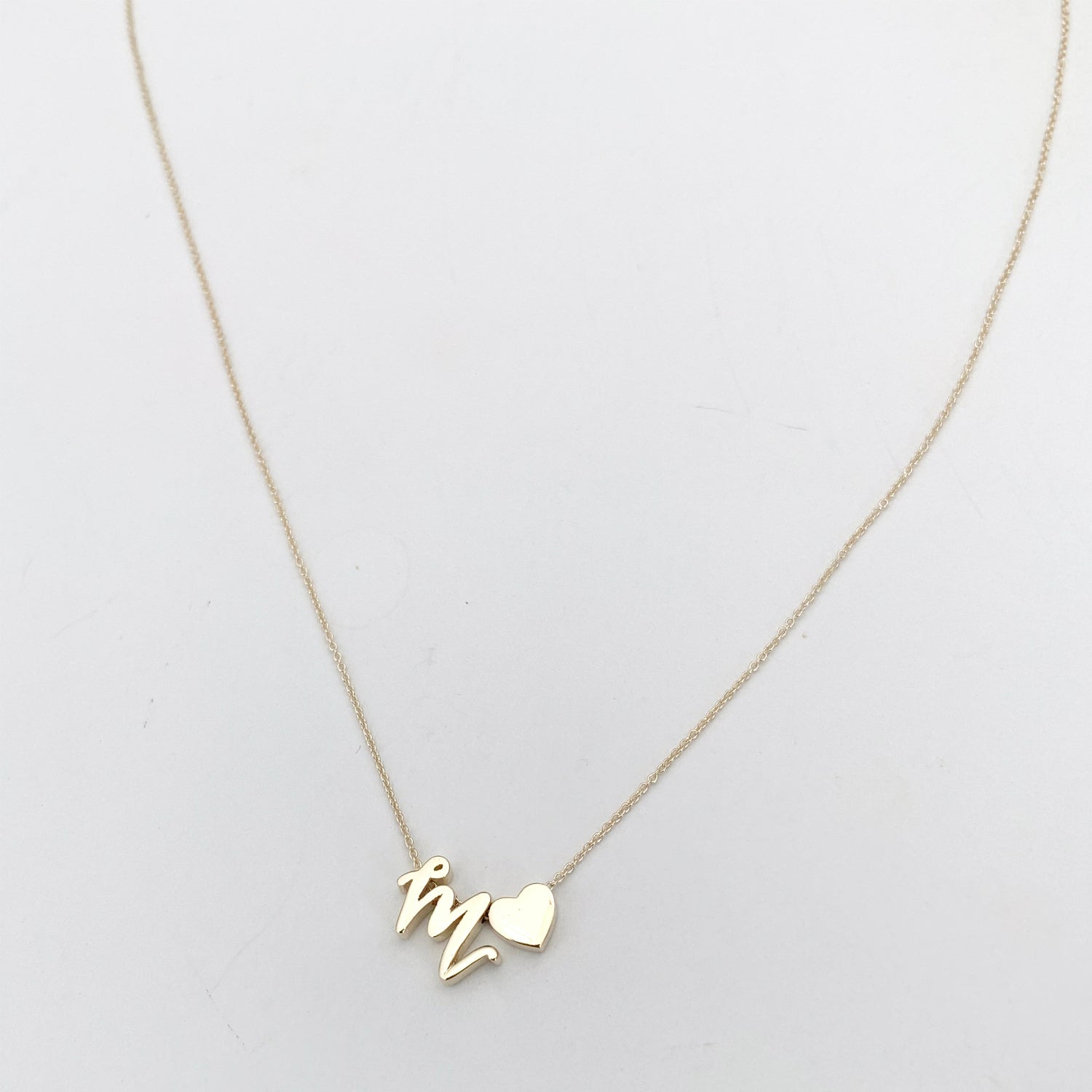 Mini Love Letter Necklace (Yellow Gold) - Easter Ahn Design