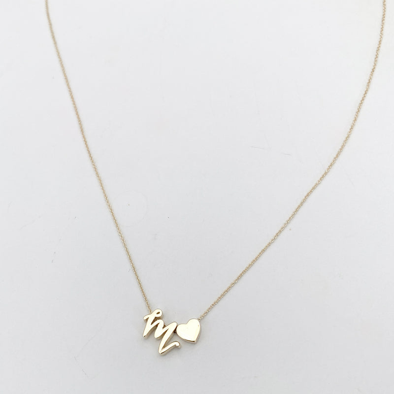 Mini Love Letter Necklace (Yellow Gold) - Easter Ahn Design