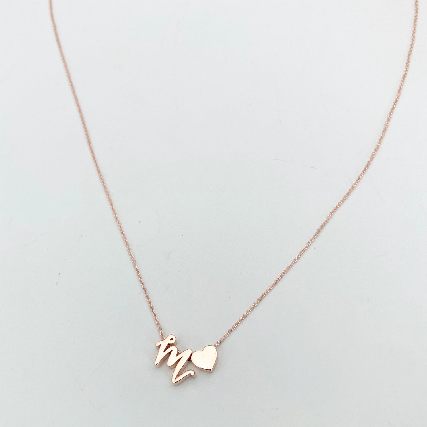 Mini Love Letter Necklace (Rose Gold) - Easter Ahn Design