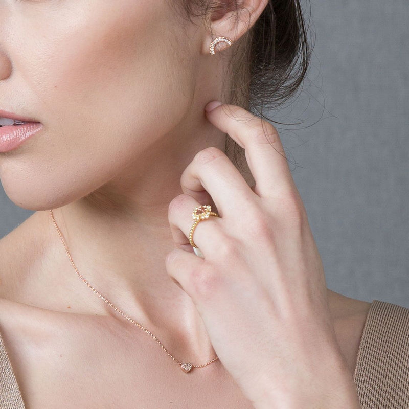 Diamond Arch Earrings - Easter Ahn Design